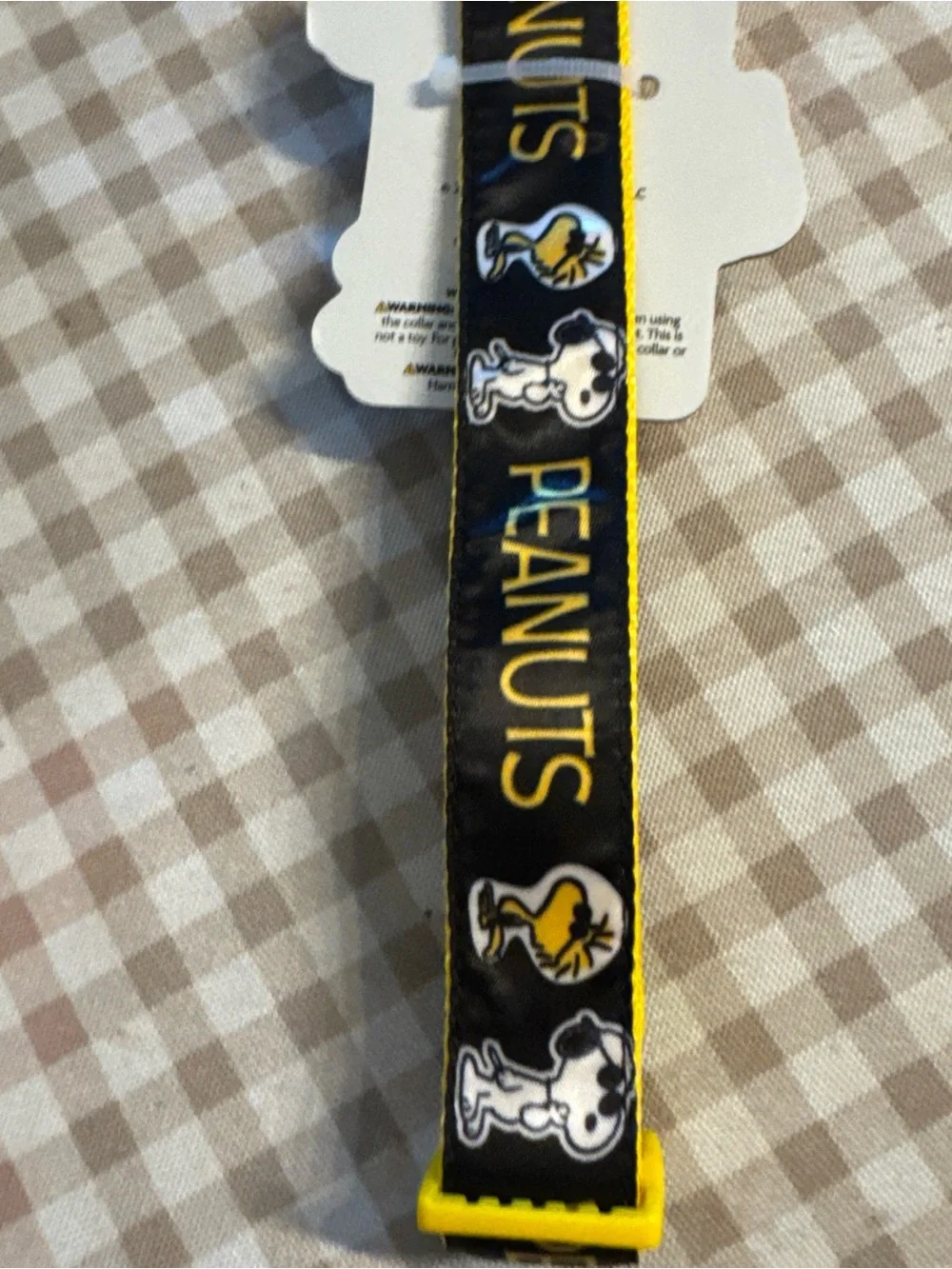 Peanuts Yellow & Black Snoopy Pet Collar